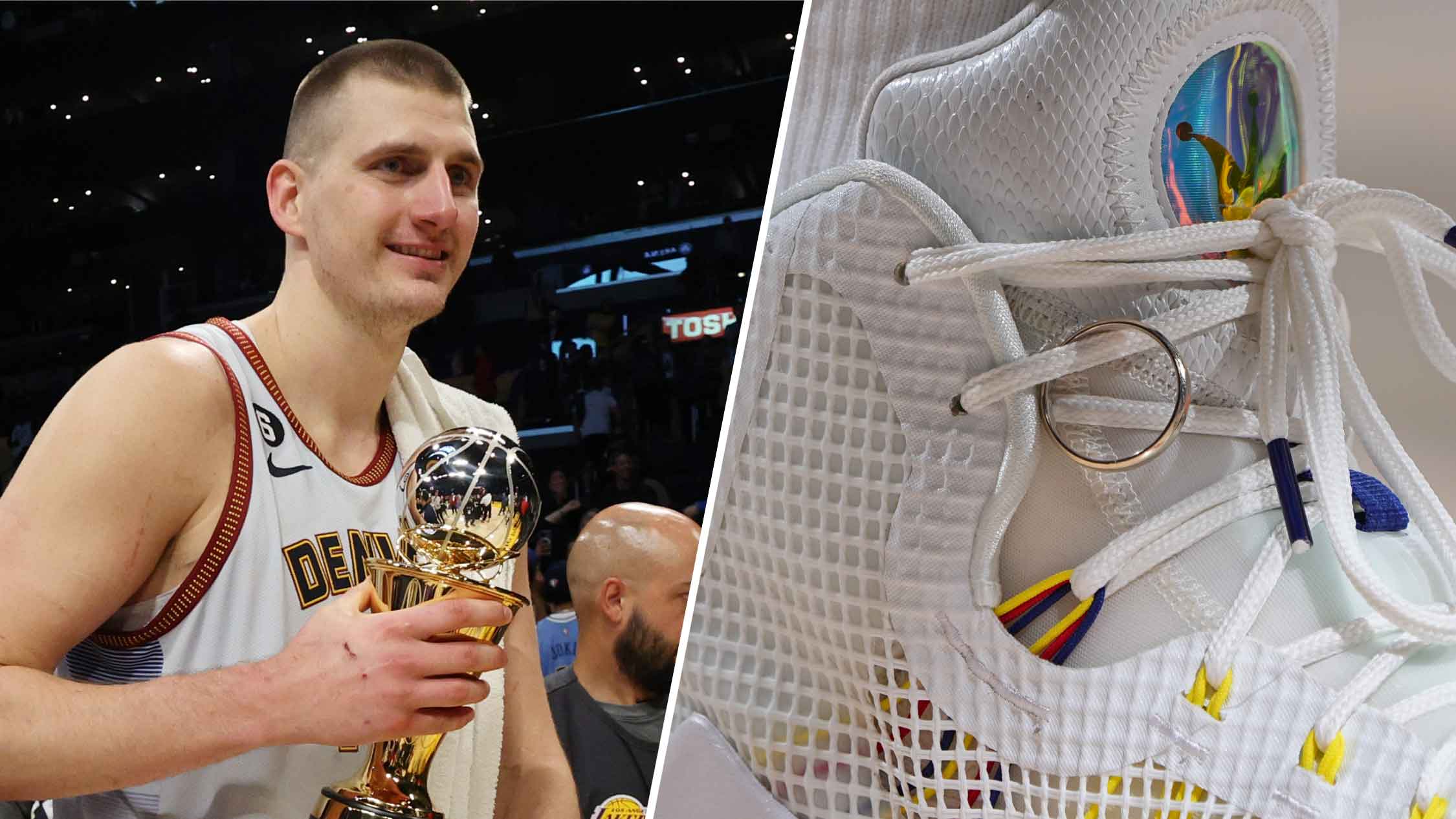 Nuggets' Nikola Jokic Ties Wedding Band to Shoes for Each Game – NBC 6  South Florida