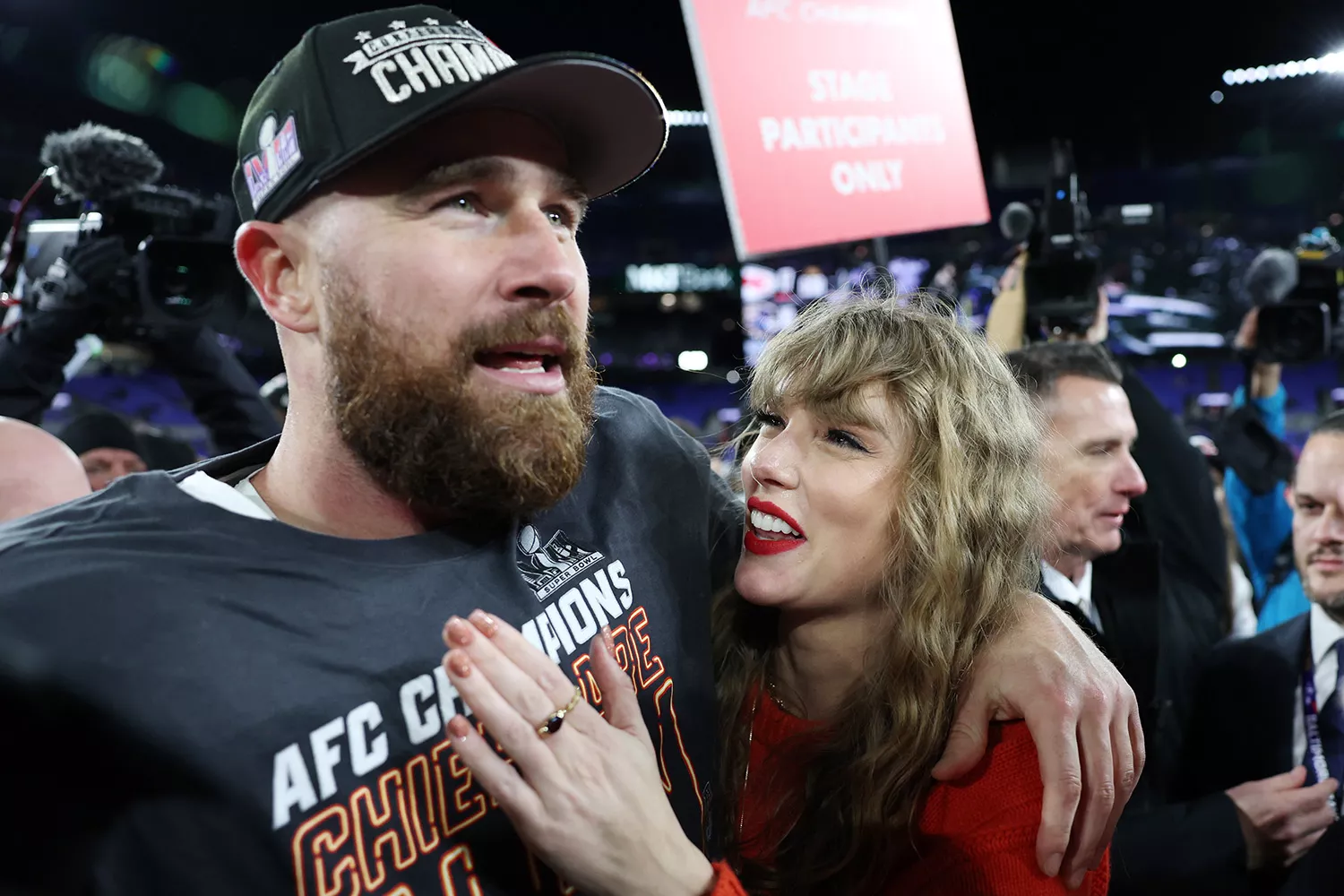 Travis Kelce Taylor Swift football baltimore 01 28 24