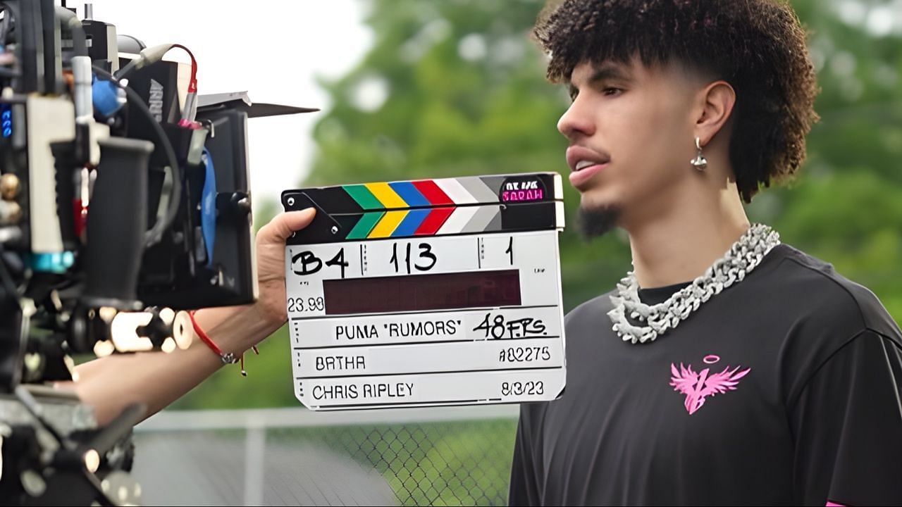 LaMelo Ball in his earrings