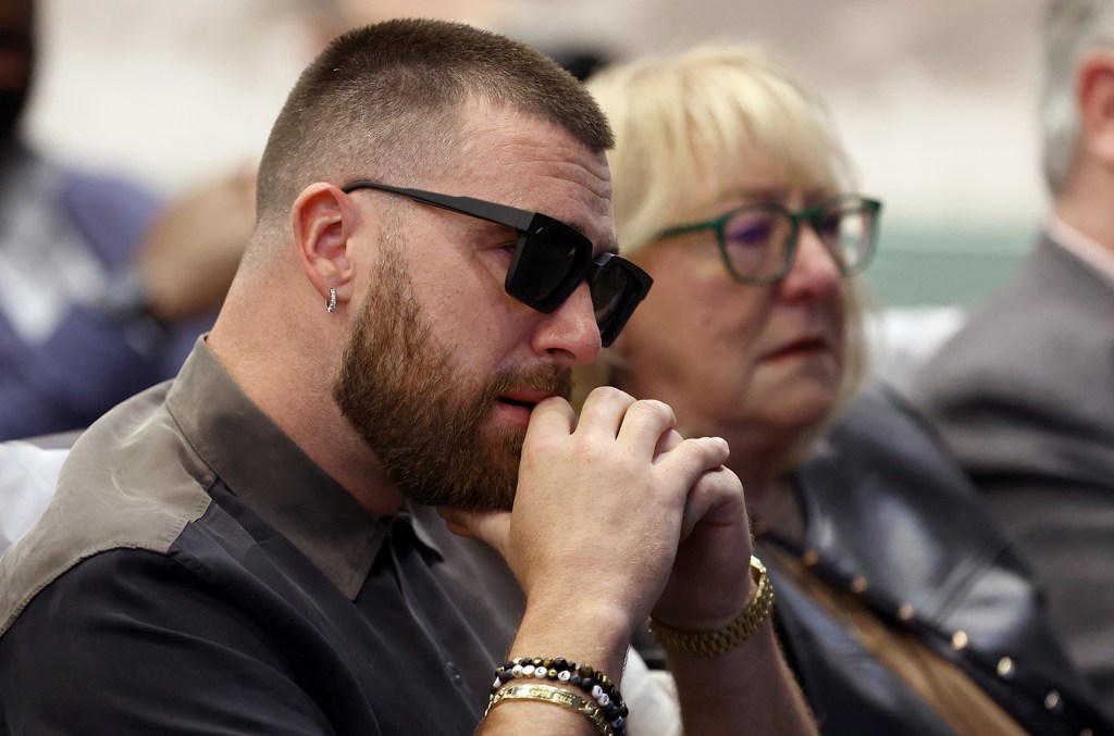 Travis Kelce Gets Emotional During Jason Kelce's Retirement Conference