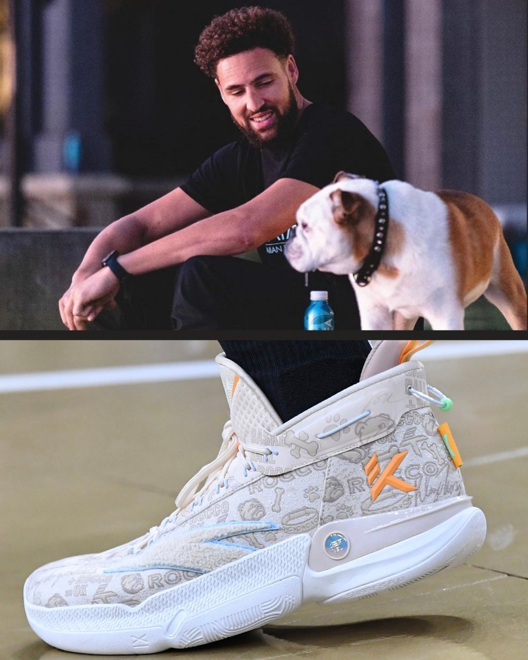 KNBR on X: "Klay Thompson shows love for his dog Rocco with his sneakers  tonight  https://t.co/p39y7qFJNx" / X