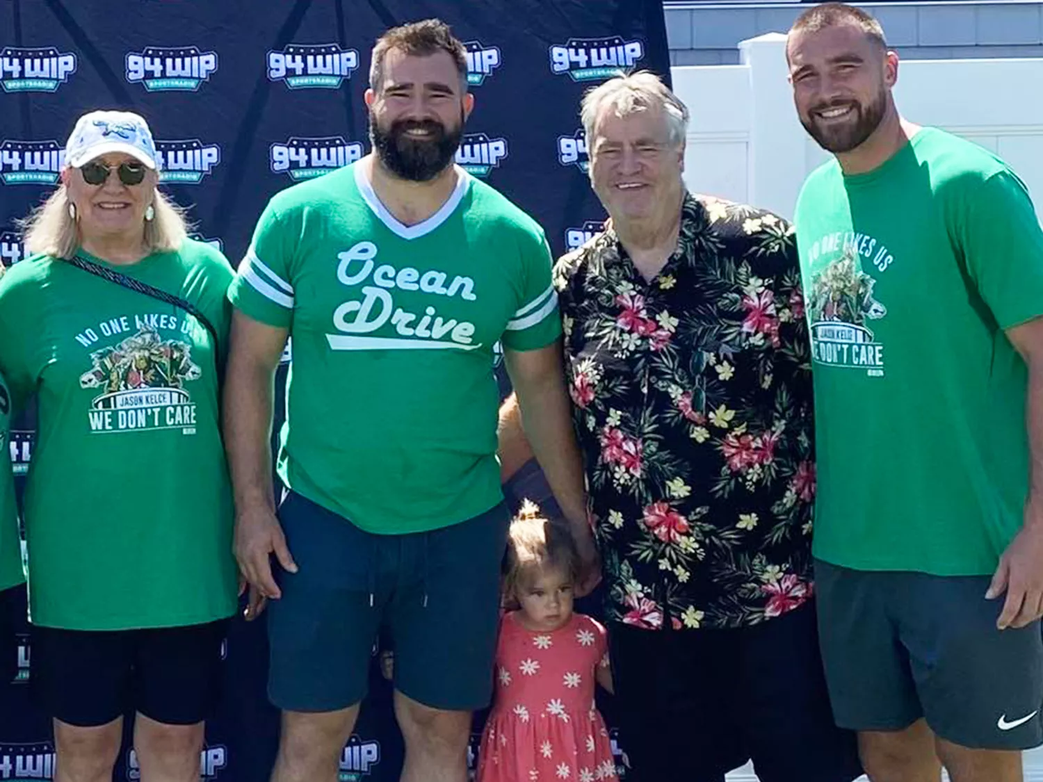 Donna Kelce, Jason Kelce, Ed Kelce, and Travis Kelce. 