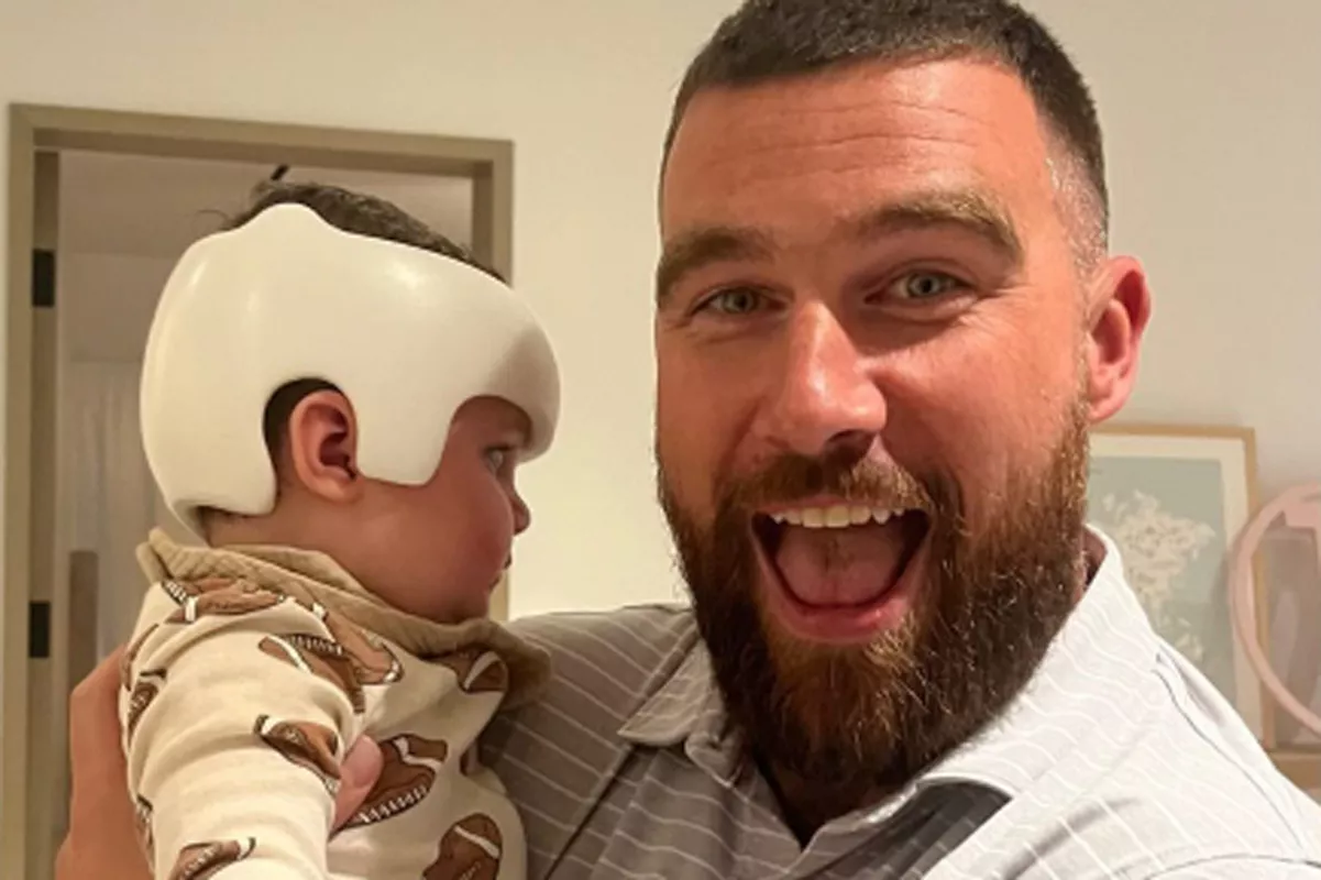 Travis Kelce Adorably Signs His Friend Chandler Parson's Son's Cranial Helmet: 'Uncle Trav's in Town!'