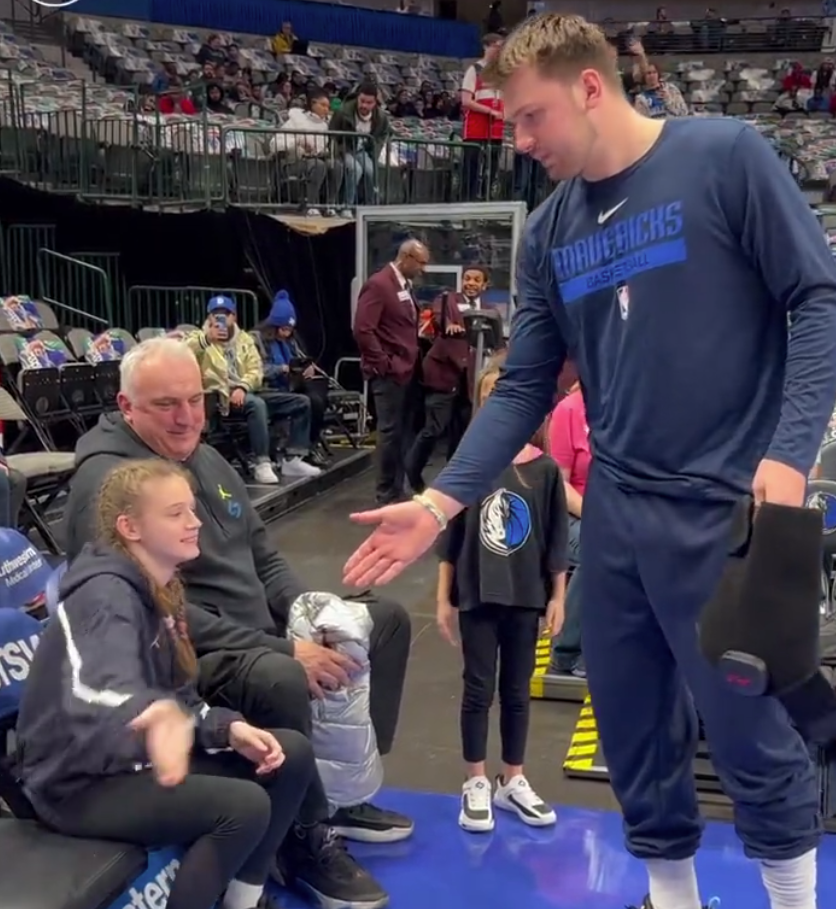 They shared high-fives ahead of the game, which the Mavs narrowly lost