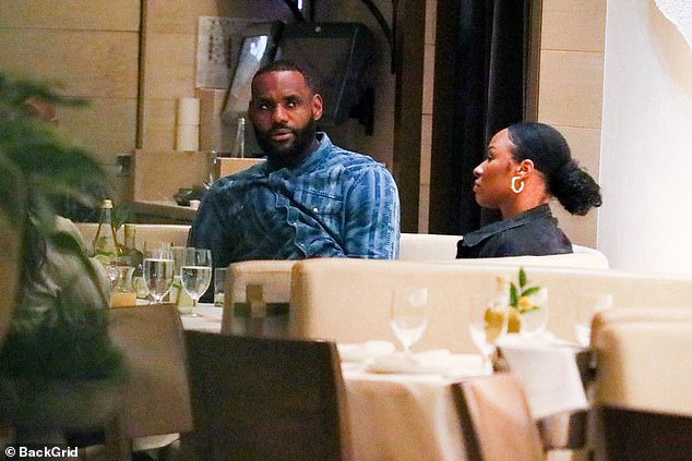 Reasons to celebrate: LeBron James and wife Savannah dine out in Beverly Hills, a week after Space Jam: A New Legacy snagged the number one spot at the box office