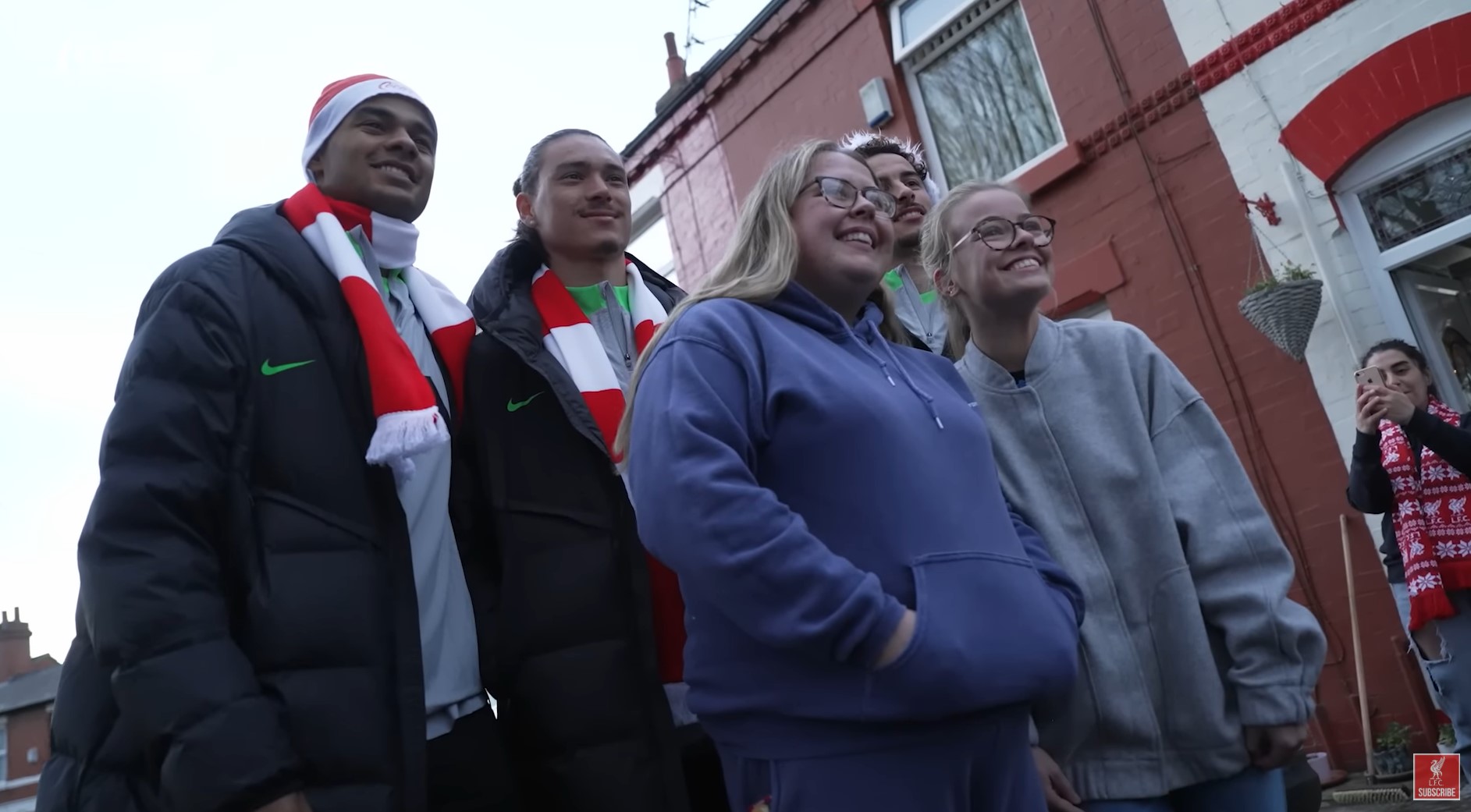 The Liverpool trio said hello to various people around the city