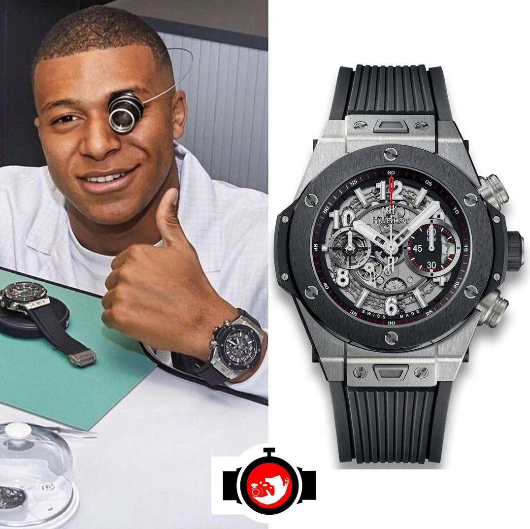 Kylian Mbappé's Hublot Big Bang Unico Titanium Ceramic: The Elegant Timepiece.