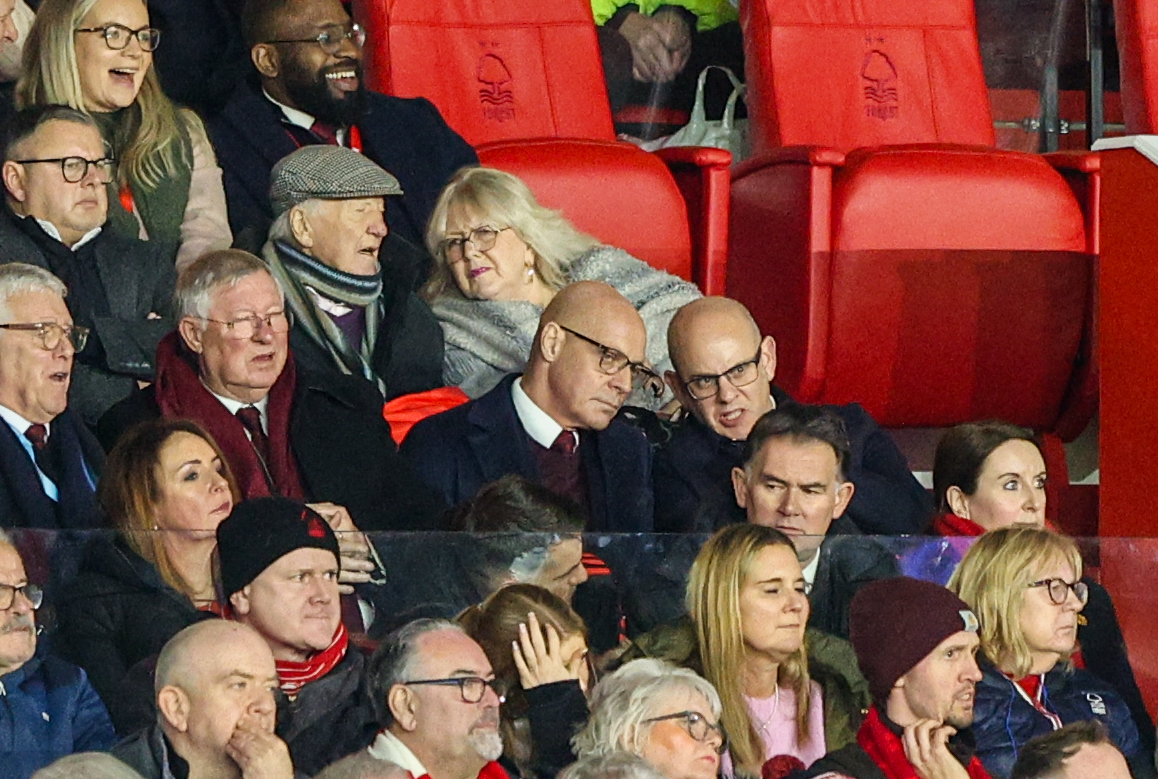 Sir Dave Brailsford was sat next to Sir Alex Ferguson at the Nottingham Forest game