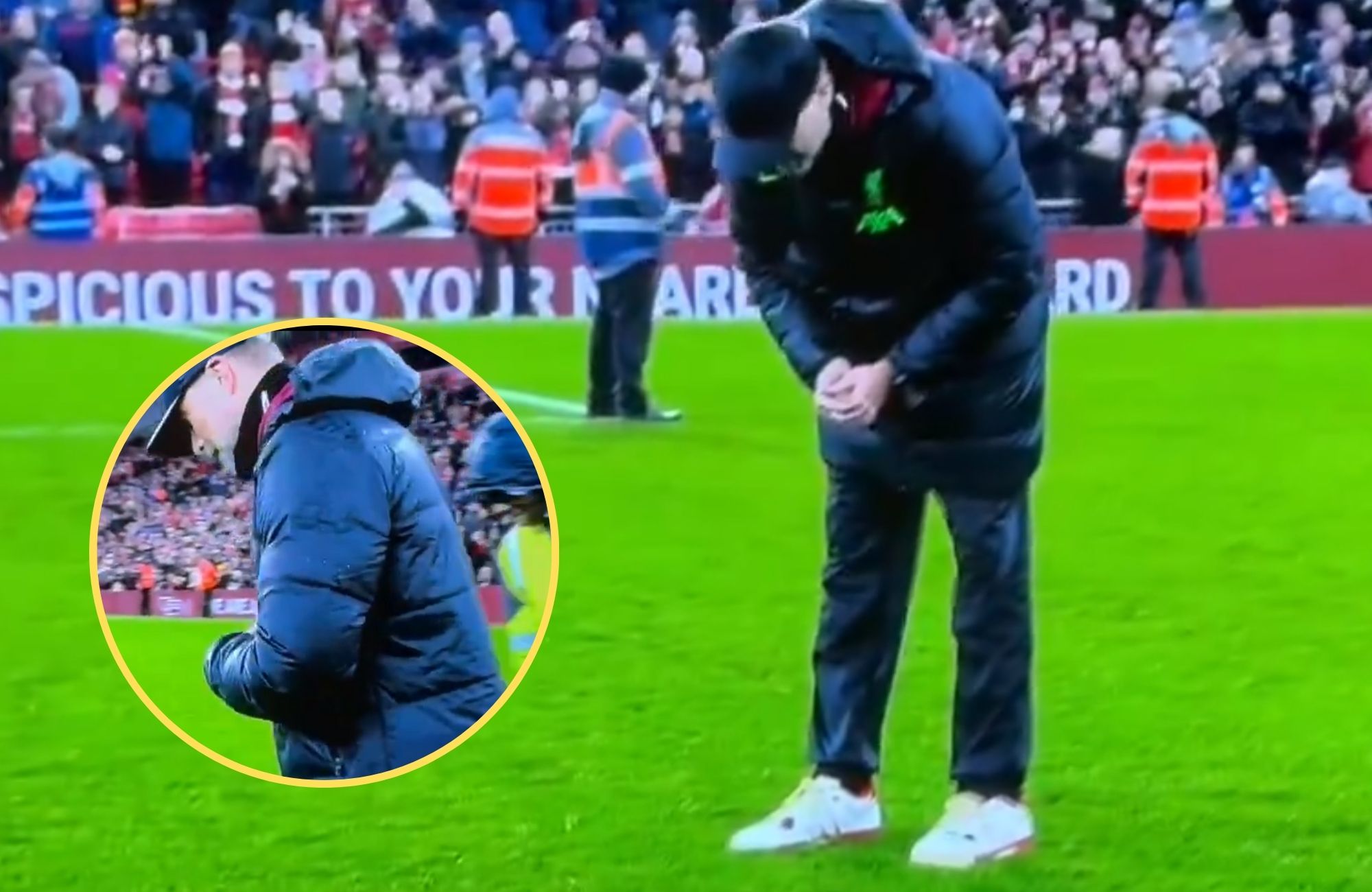 Watch Klopp realise he's lost his wedding ring whilst celebrating LFC win