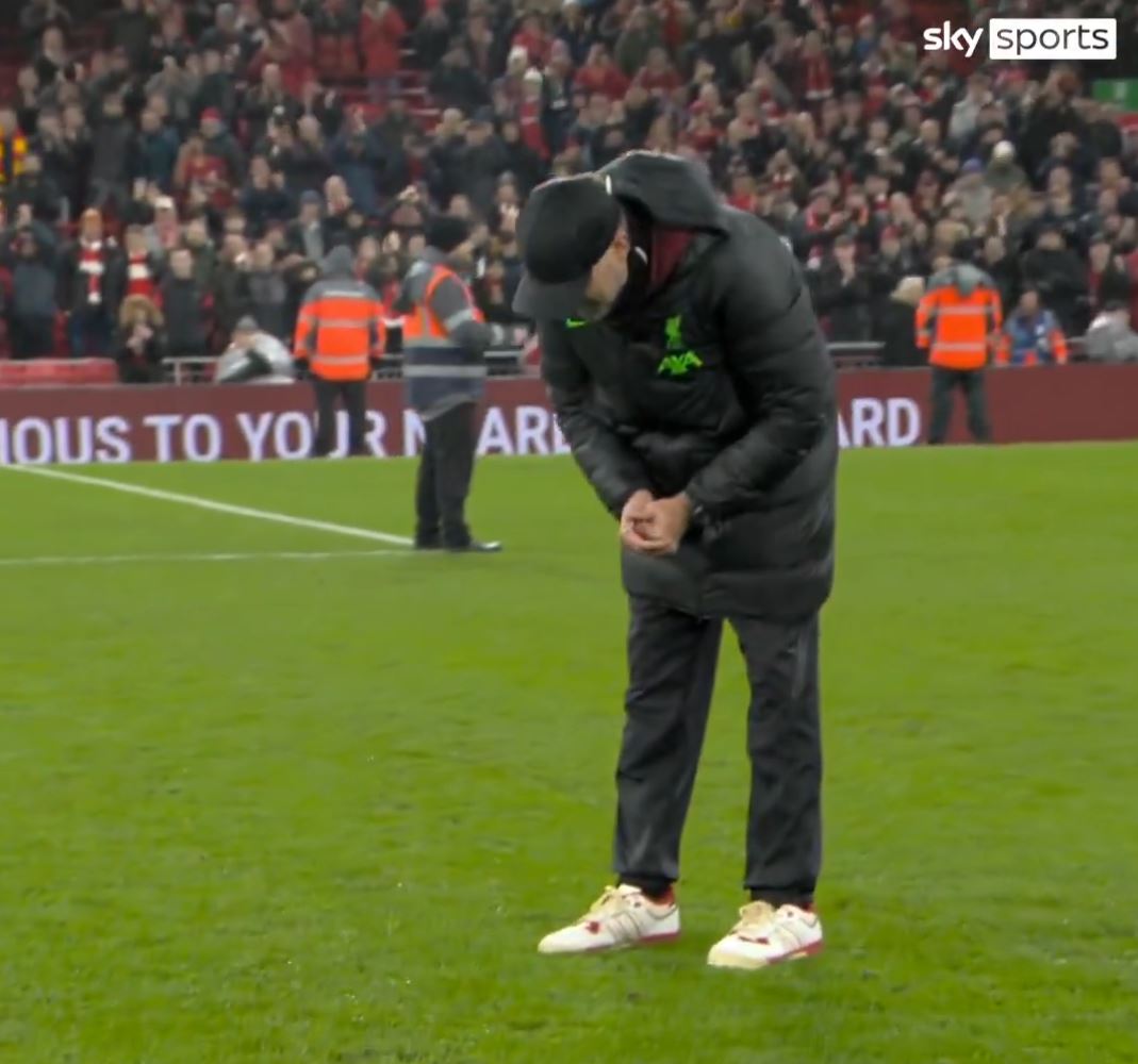 Jurgen Klopp loses wedding ring on pitch after Liverpool beat Newcastle -  before cameraman saves the day | The Sun