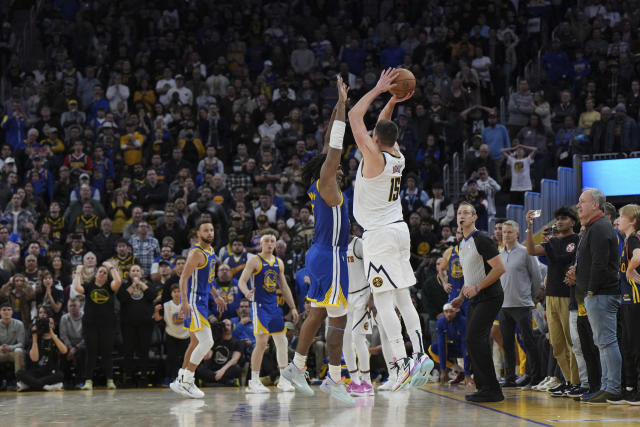 Nikola Jokic hits 40-footer at buzzer, Nuggets rally to stun Warriors  130-127