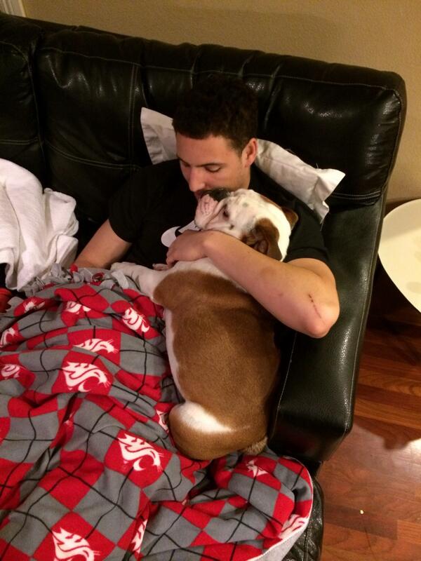 klay thompson on X: "Best part about being home is being reunited with this  guy #Rocco http://t.co/4oVl0dLtDn" / X