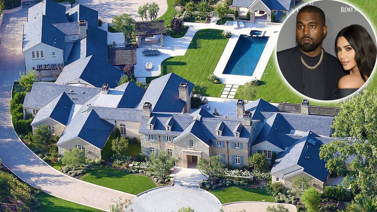 Inside Kim and Kanye West's $60 Million Mega Mansion - YouTube