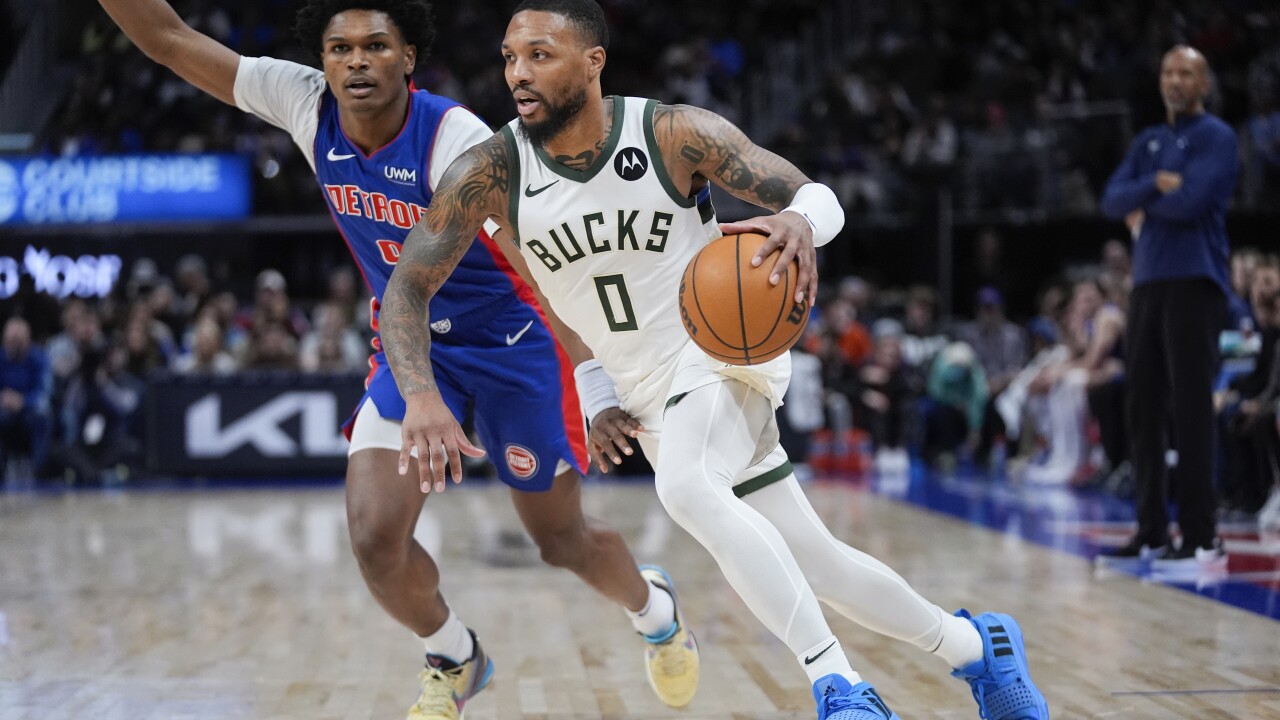 Lillard has 45 points and 11 assists to lead the Bucks past the Pistons,  141-135