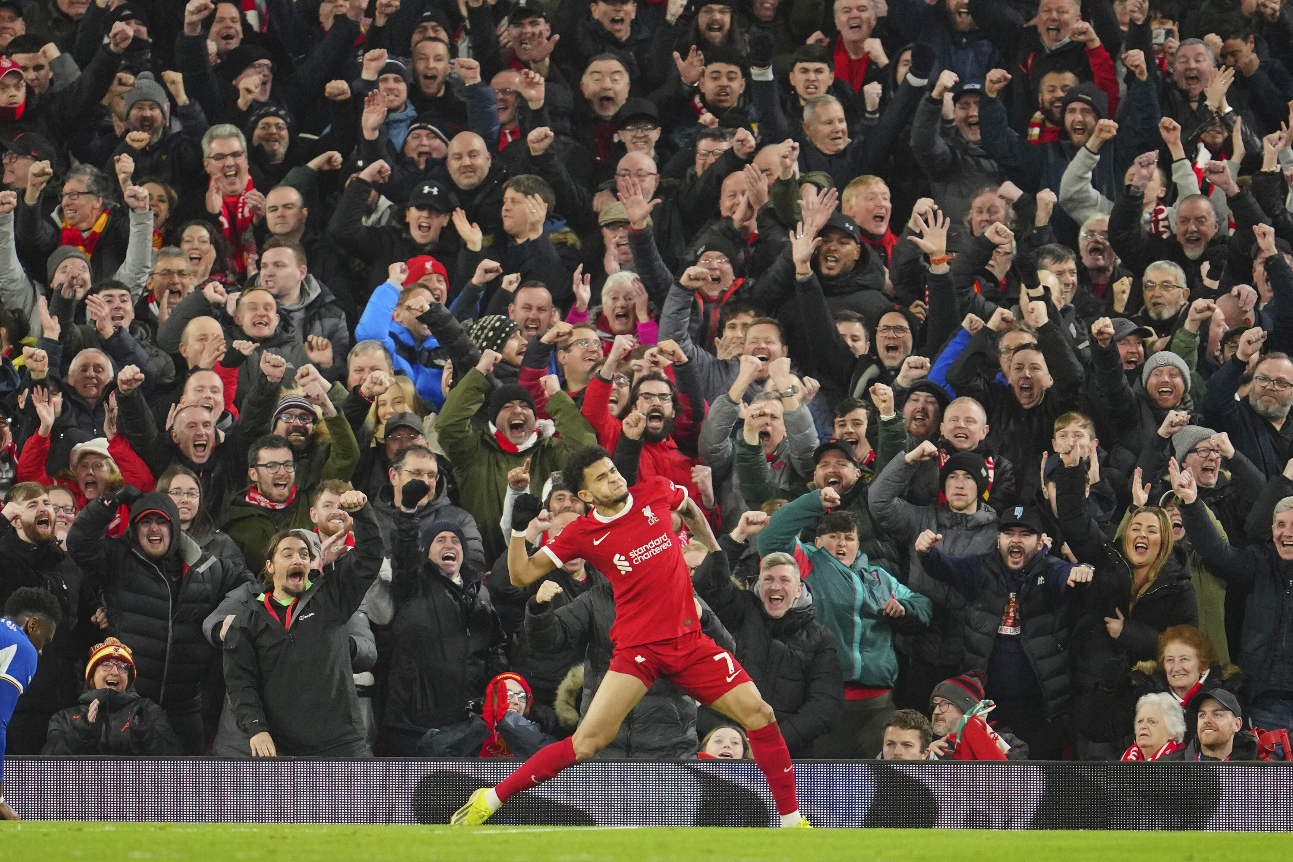 Luis Diaz sent Anfield wild with the fourth