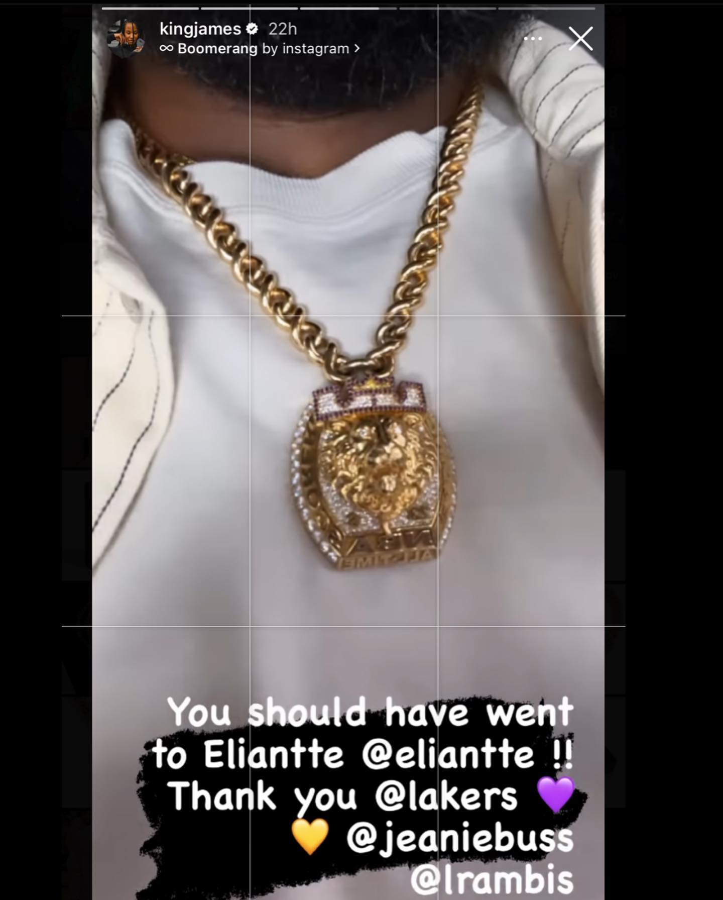 LeBron James Receives a Dazzling Gold and Diamond-Encrusted Chain from the LA Lakers and NBA to Celebrate His Achievement as the All-Time Top Scorer in the League