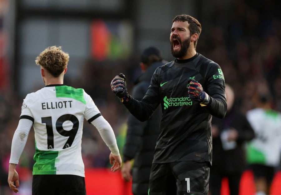 Alisson praises Liverpool's 'passion and intensity' after win over Palace |  New Straits Times