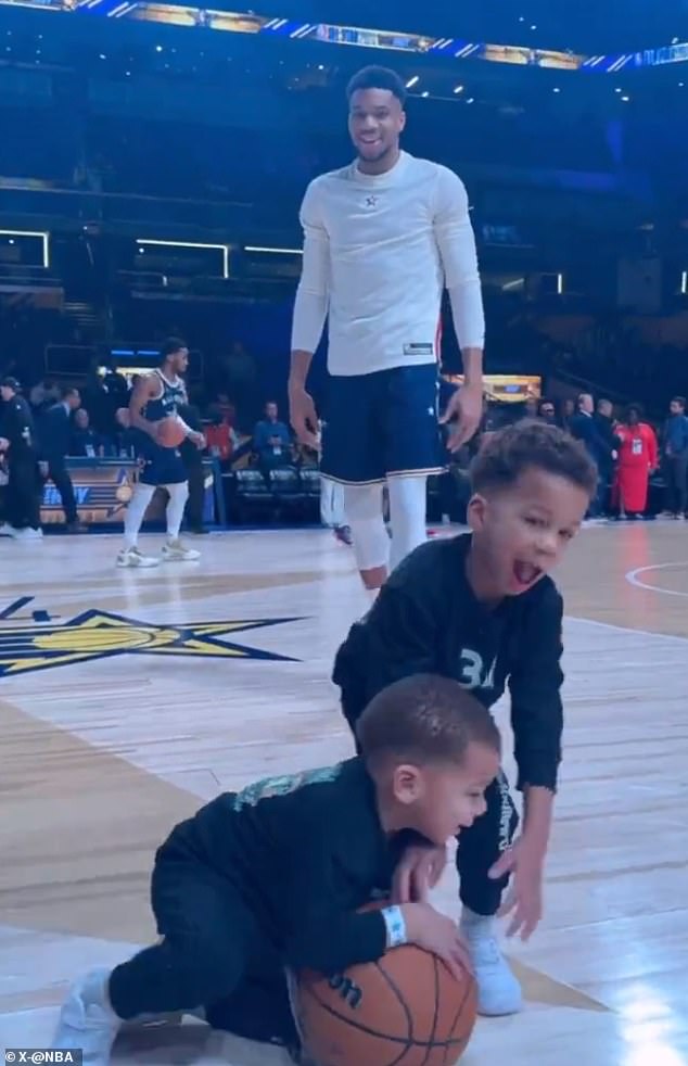 Watch Giannis Antetokounmpo shares heartwarming pregame moment with sons before NBA All-Star Game while Stephen Curry gives shooting lessons to Ciara's son – Cedar News English