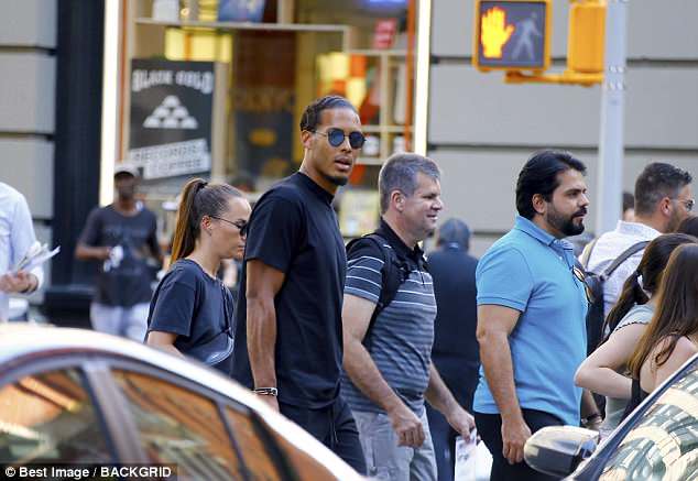 Van Dijk is enjoying time off with his country Holland having failed to make the World Cup