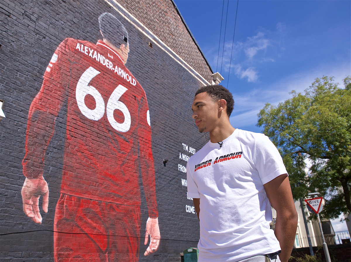 TAW Unveils Trent Alexander-Arnold Mural w/ Fans Supporting Foodbanks