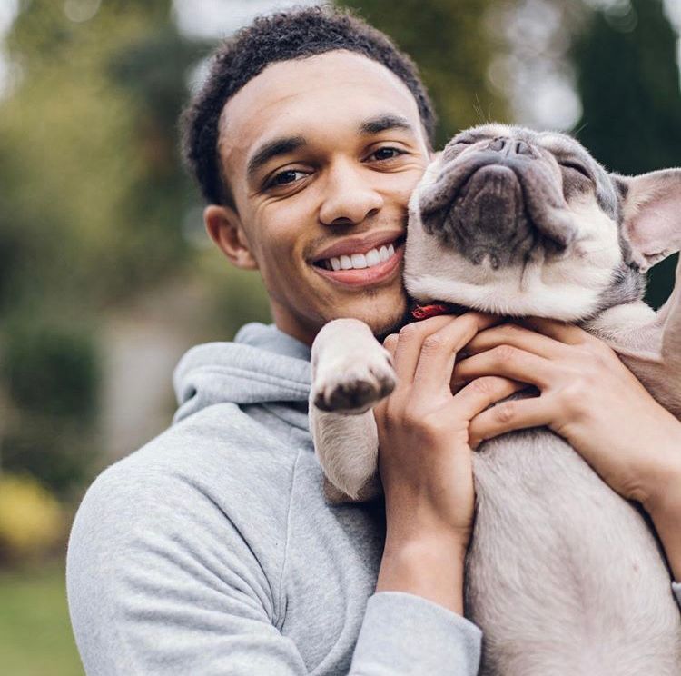 Footballers with animals on X: "Trent Alexander-Arnold clutching his delighted dog https://t.co/snYkYwPmsK" / X