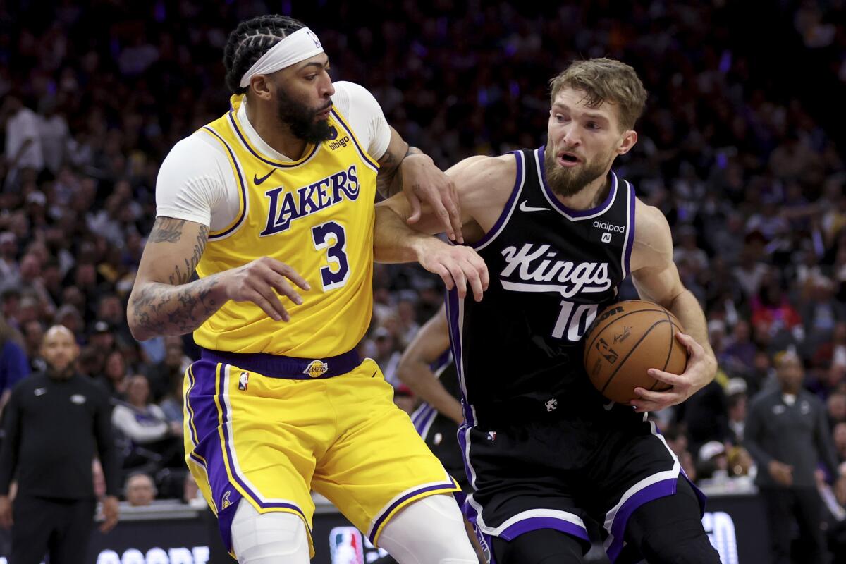 Sabonis has triple-double as Kings beat Lakers 120-107 for 4-game season  sweep - The San Diego Union-Tribune