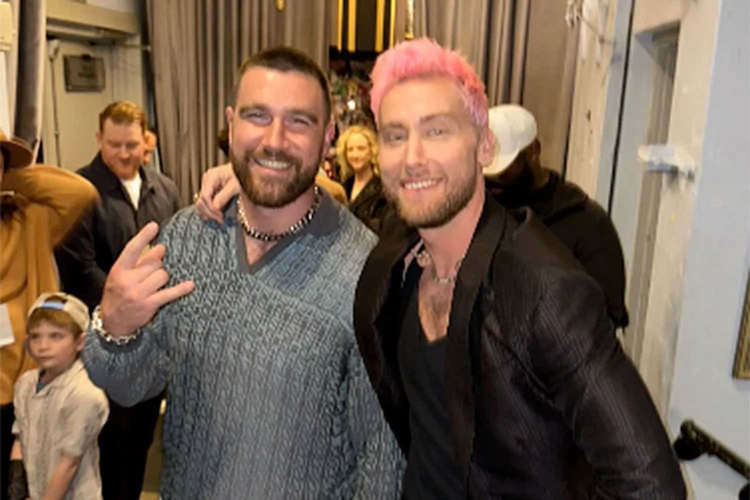 NSYNC's Lance Bass Poses With Travis Kelce at Justin Timberlake Concert, Jokes #StillNotTaylorSwift