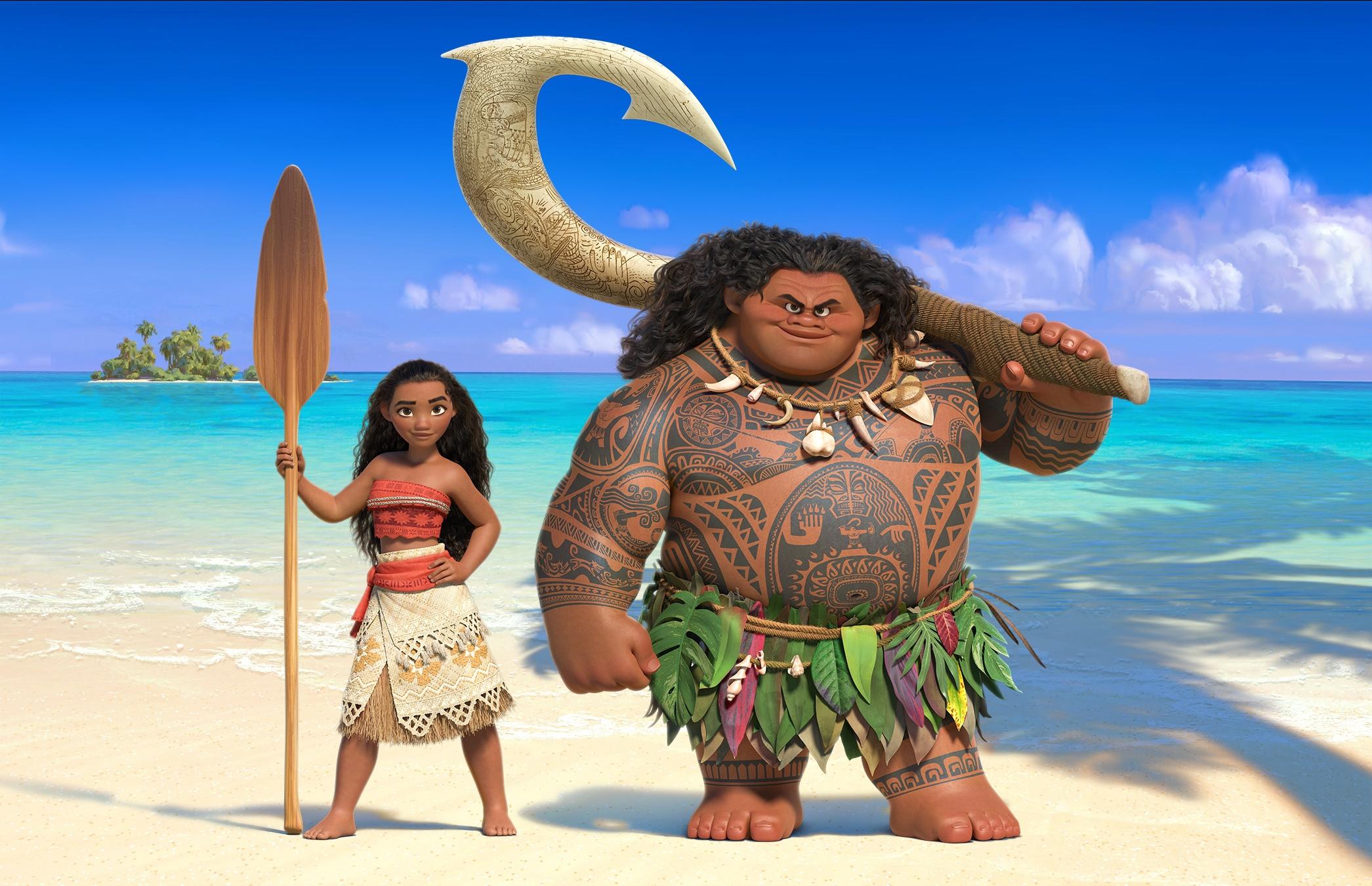  Salah was dressed as Maui, right, and his daughter was inspired by Moana