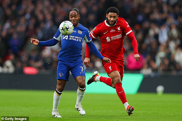 Gomez also opened up on being booed by his own supporters against Montenegro following a clash with Raheem Sterling (left)