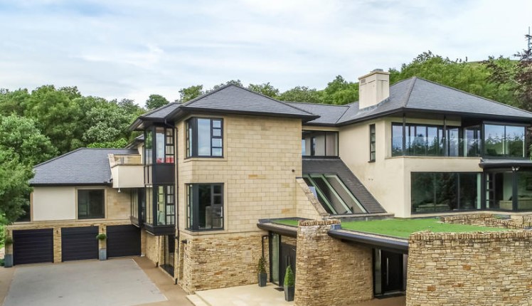 The seven-bed mansion is situated in Saddleworth, Greater Manchester