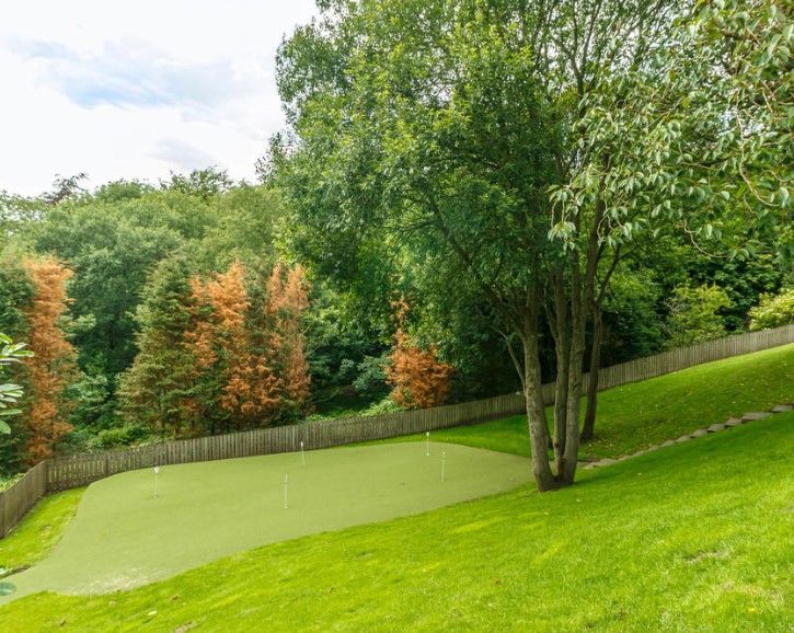 Scholes had a putting green installed at his home to work on his golf