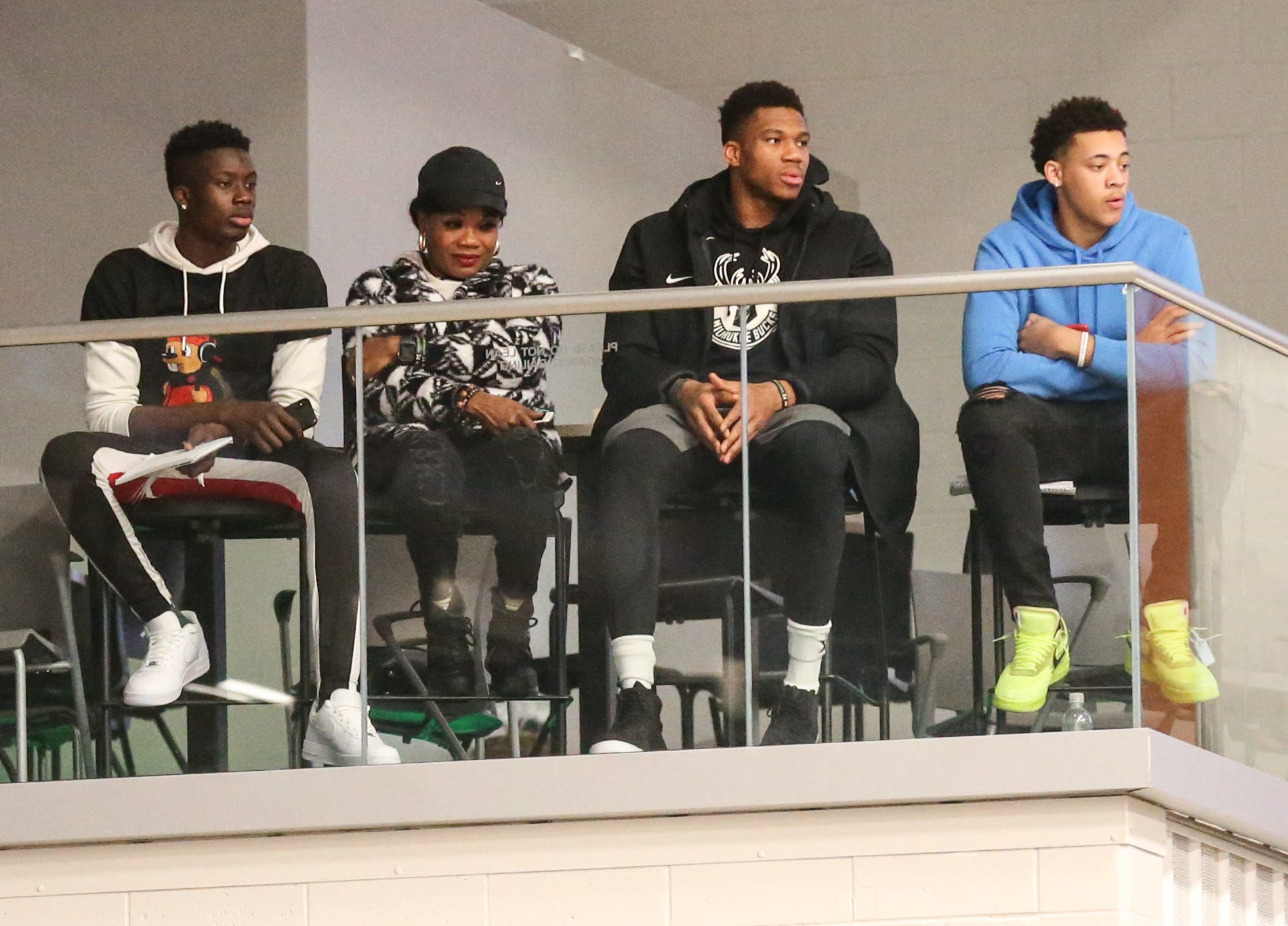 Giannis Antetokounmpo was at Wisconsin Herd game to support brother  Thanasis Antetokounmpo