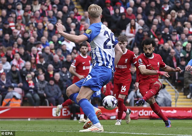 The Egyptian had a string of opportunities on what was otherwise a frustrating afternoon in front of goal