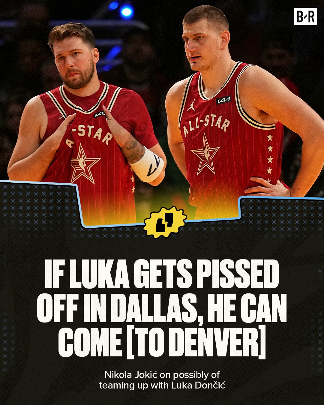 Bleacher Report on X: "Joker wants to stay in Denver but it's up to Luka to  ever join him  https://t.co/QxvZaLy0C1" / X