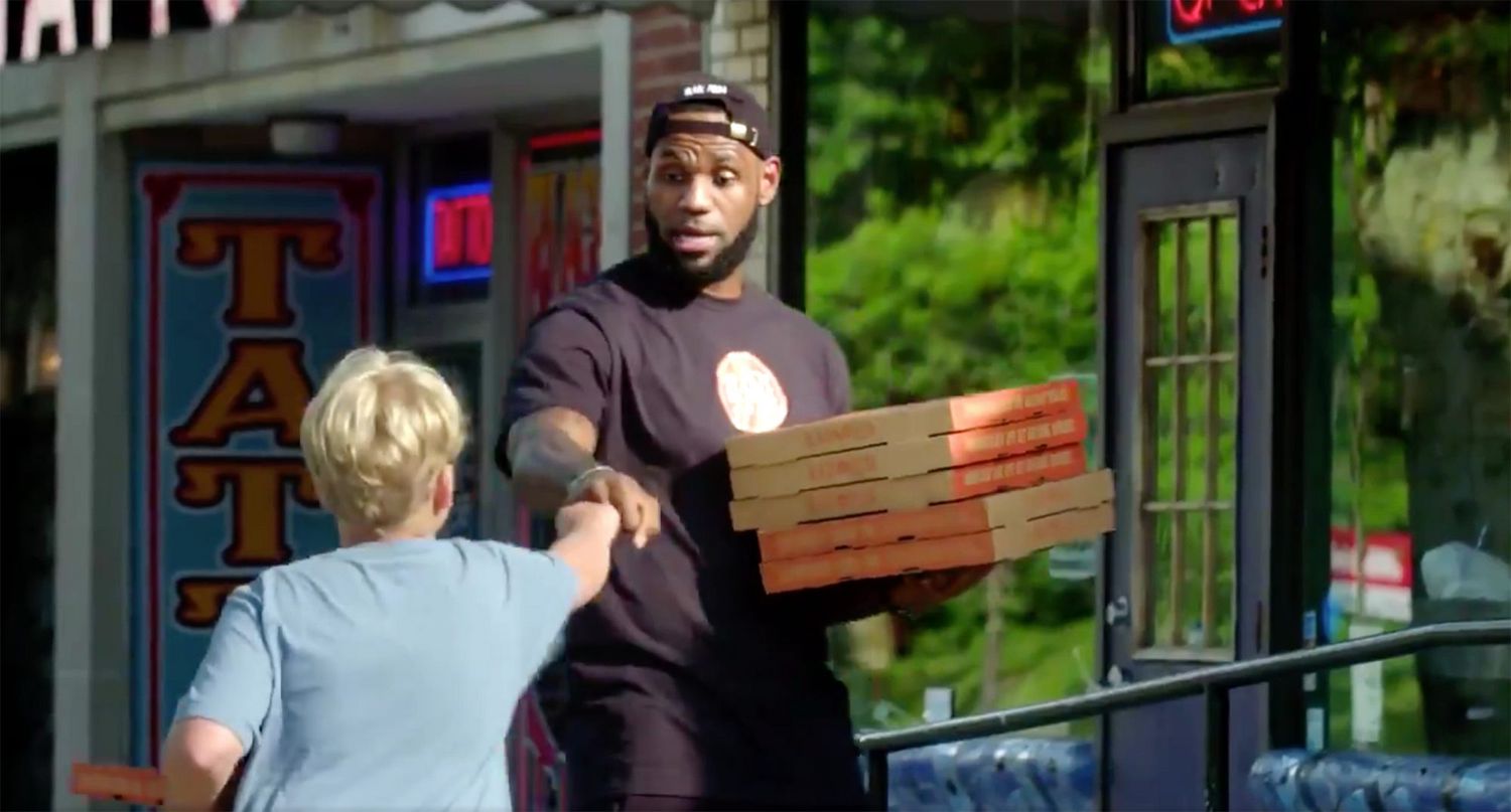 LeBron James as 'Ron' Hand-Delivers Pizza to Customers in New Ad