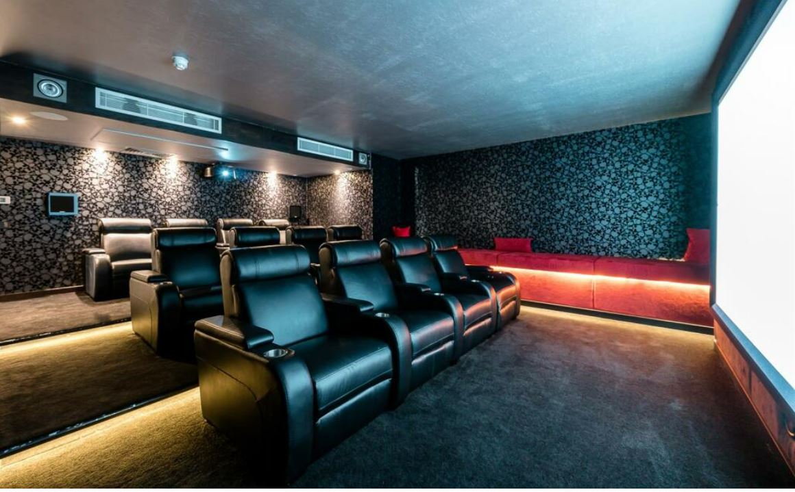 The property boasts a home cinema