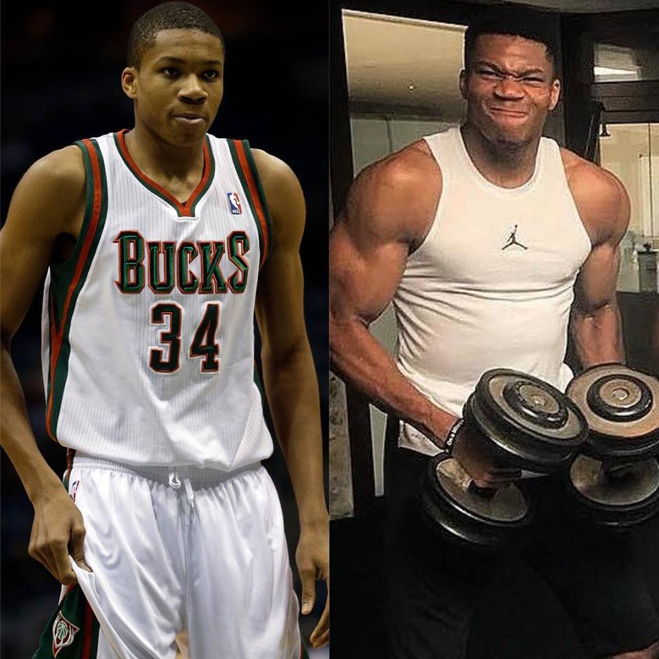 Giannis says he's put on 51 pounds of muscle since entering the NBA" The  must feed them pretty good in the nba : r/nattyorjuice