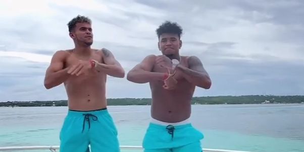 Luis Diaz and his brother enjoy the summer break