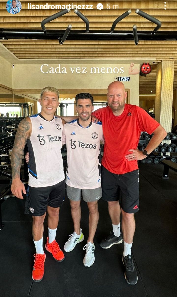 UF on X: "Lisandro Martinez on Instagram. He is back in a Manchester United  training gear. ️ https://t.co/c7JvykDsSk" / X