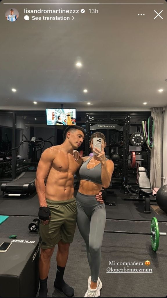 Lisandro Martinez looks ripped as he shares training photo from personal gym  ahead of Man Utd return