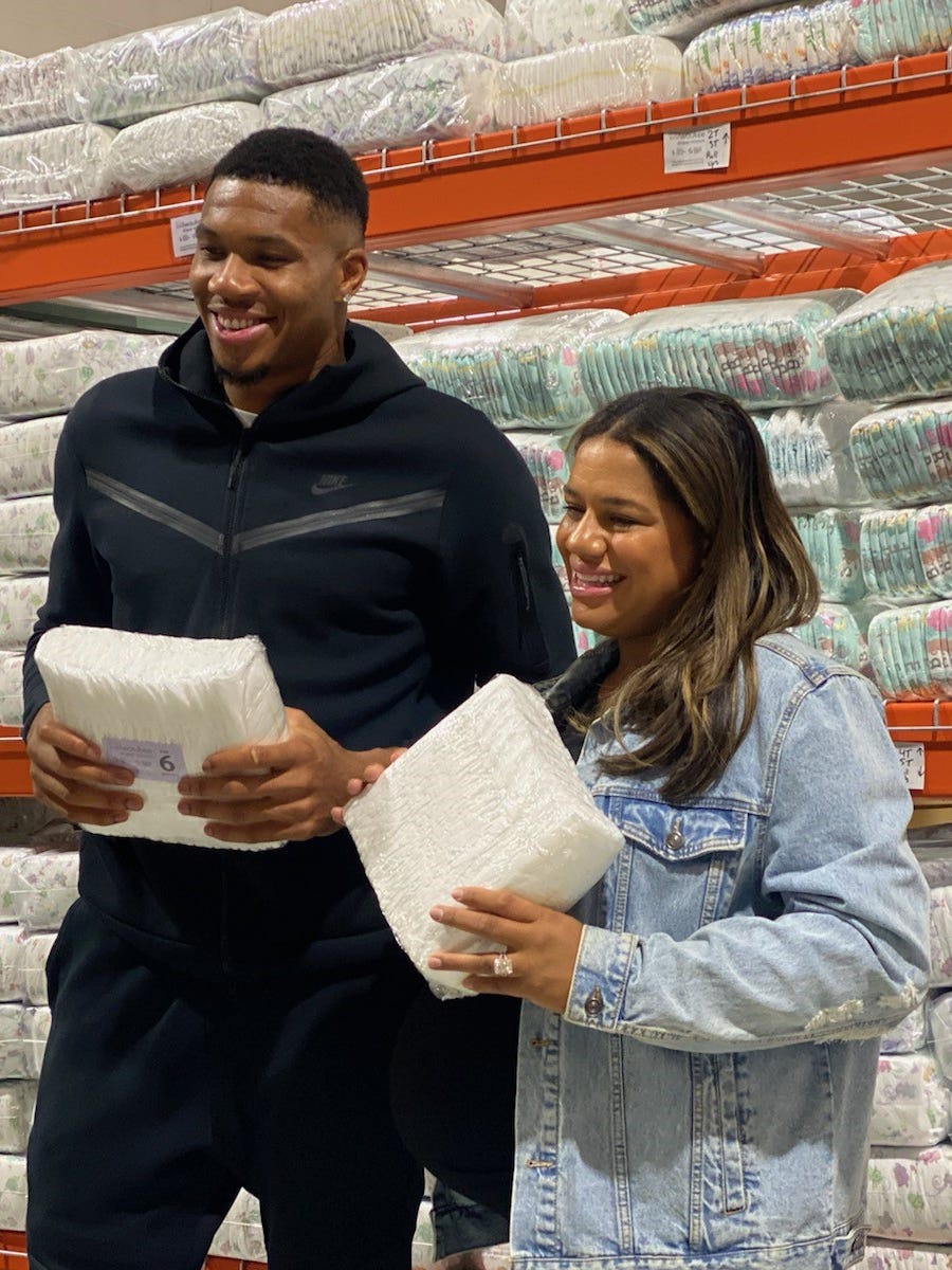 Giannis Antetokounmpo, Mariah on baby girl, engagement, diaper need