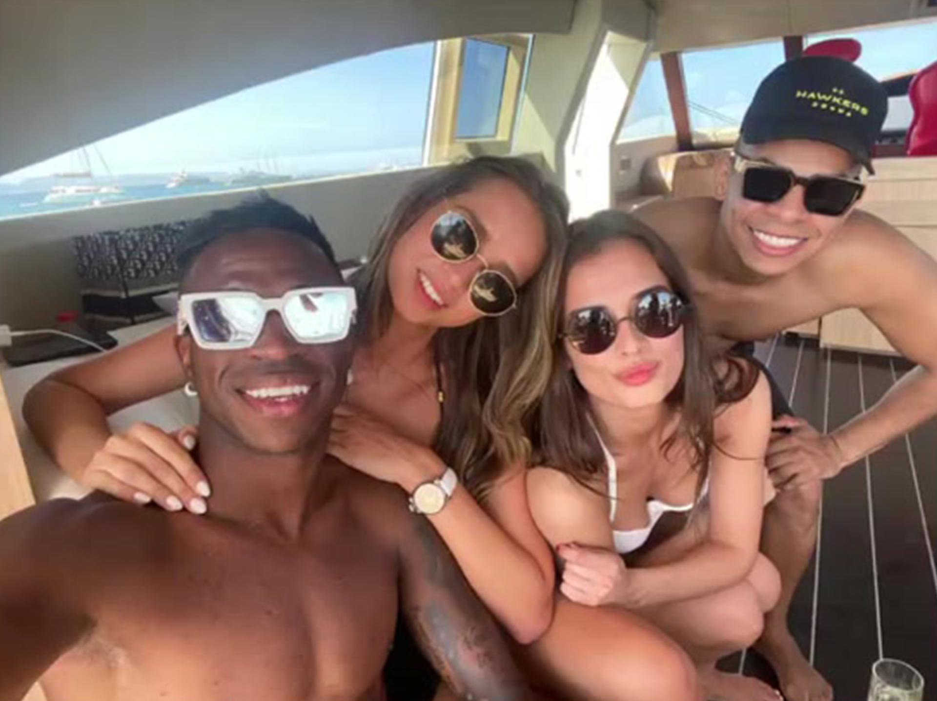 Las excéntricas vacaciones de Vinicius Jr. tras ganar la liga con el Real Madrid: supermodelos en Ibiza y viajes en yate