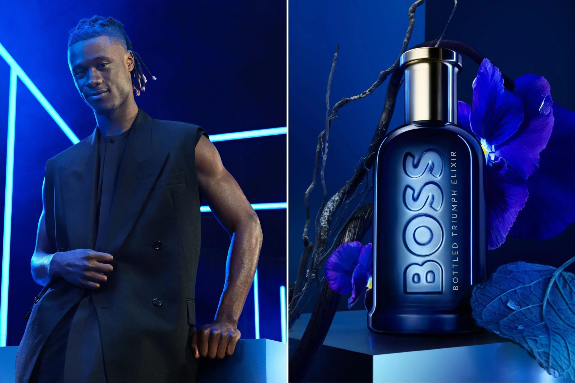 Interview : Eduardo Camavinga, nouveau visage du parfum Boss Bottled Triumph Elixir - OniriQ