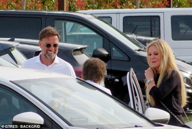 The 56-year-old was pictured alongside his wife, Ulla, on the Spanish holiday island