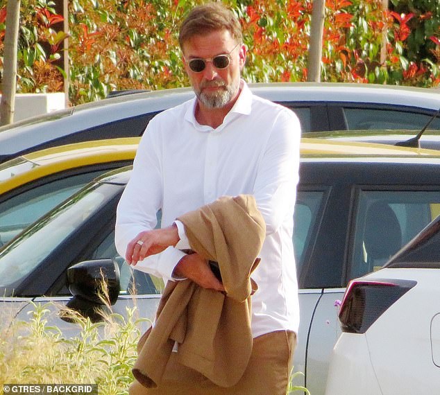 Ex-Liverpool boss Jurgen Klopp has been pictured for the first time as he starts life in Spain