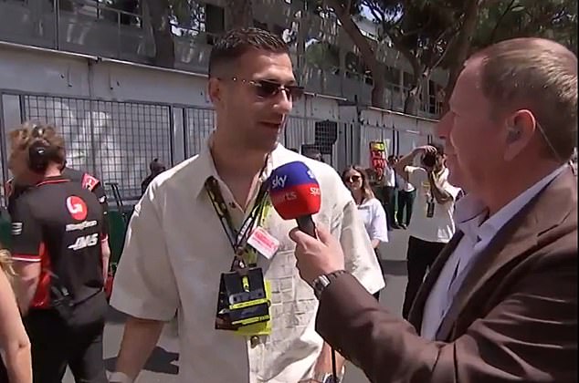 United's Diogo Dalot was also in attendance as he attended a Formula One race for the first time