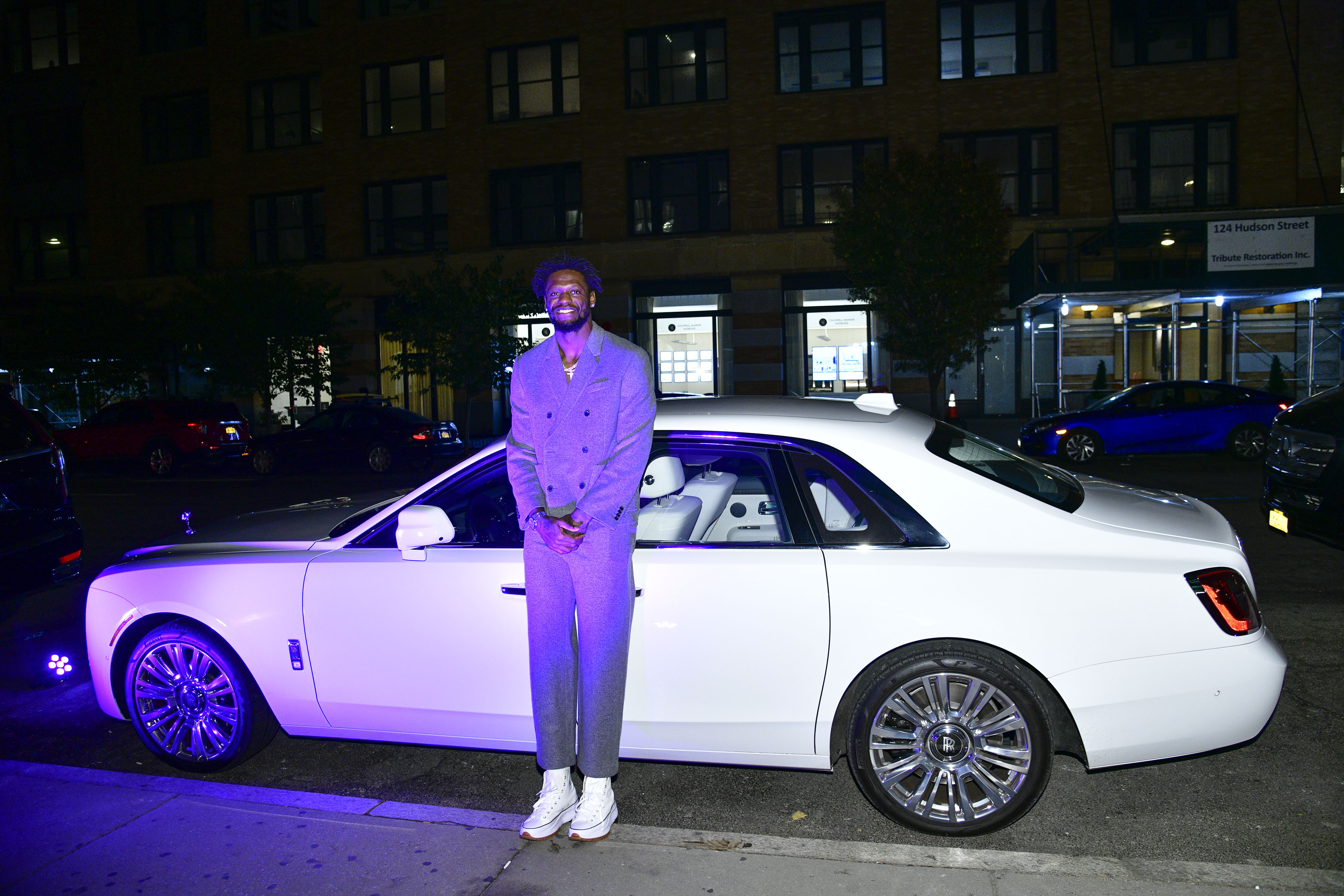 The NBA star attends a Rolls-Royce event in 2022