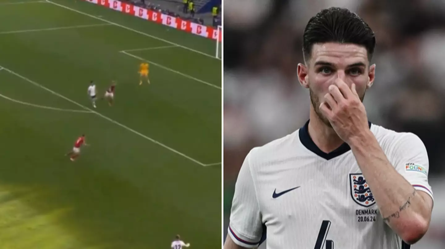 England fans not happy after seeing what Declan Rice did in the second half  against Denmark