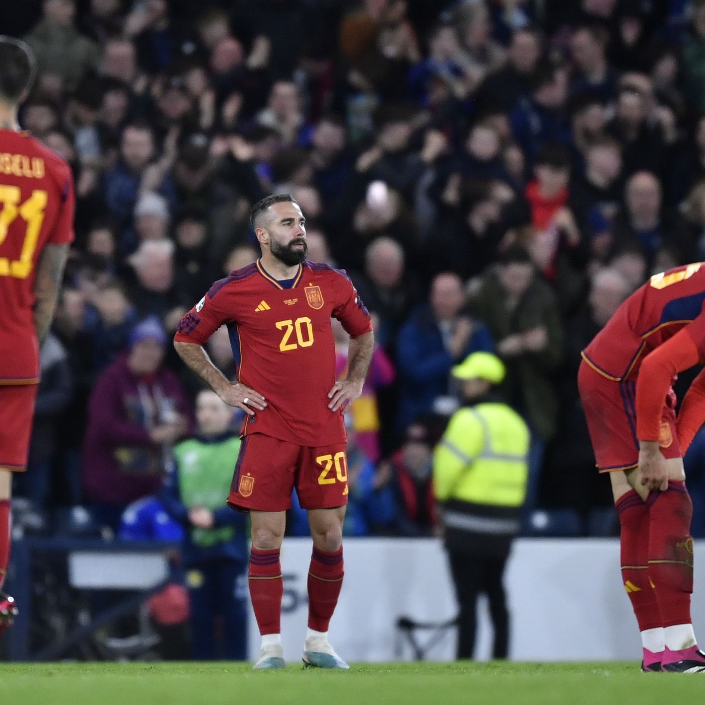 Night to forget for Dani Carvajal as Spain crash to 2-0 Scotland defeat -  Managing Madrid