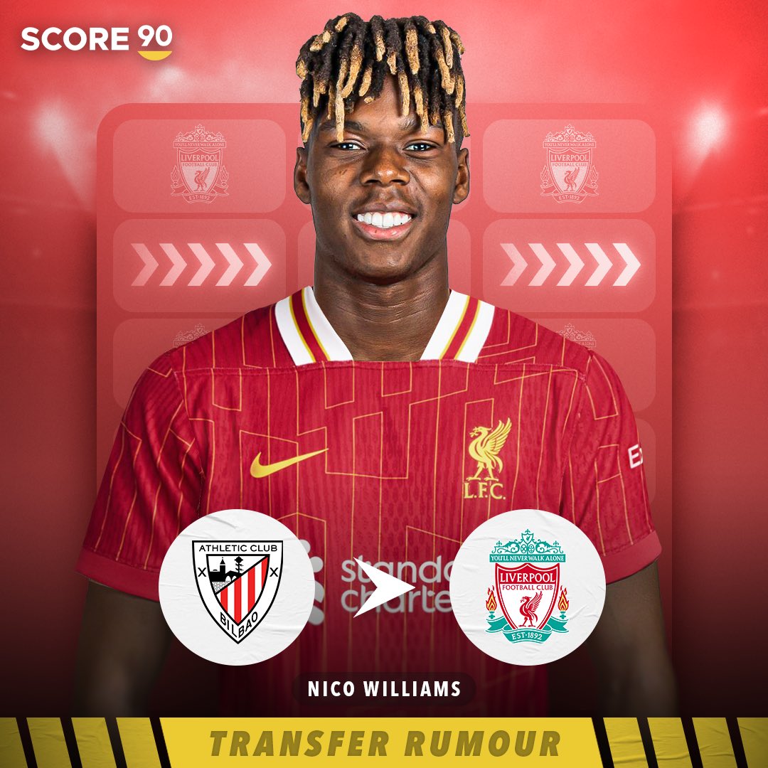 Score 90 on X: " Liverpool is one of the clubs pushing for the  signing of Spain and Athletic Club winger Nico Williams. (Diario AS) THREAD  (1/6) https://t.co/svAPC1uBQN" / X